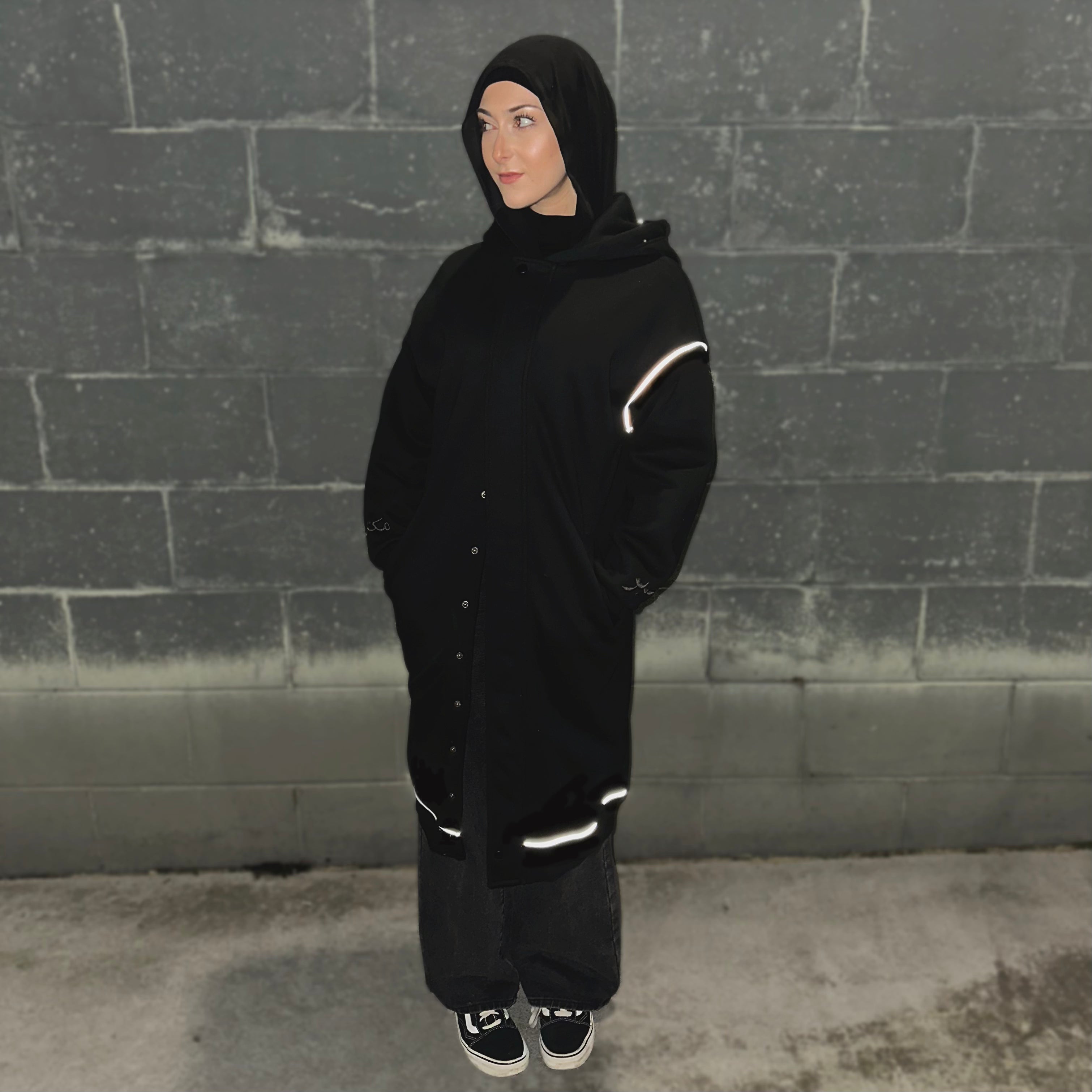 "Pure Heart Always Wins" Hoodie Abaya