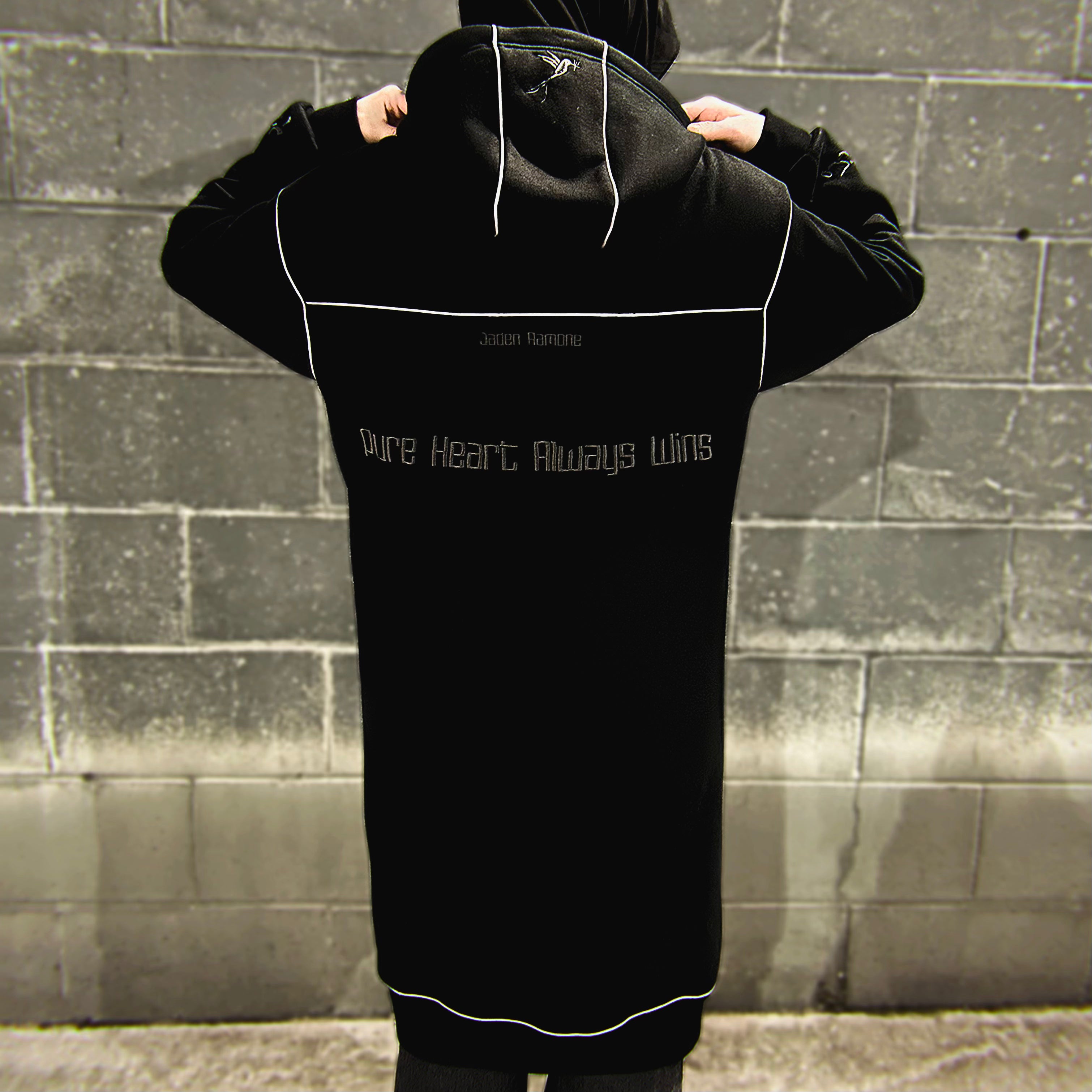"Pure Heart Always Wins" Hoodie Abaya